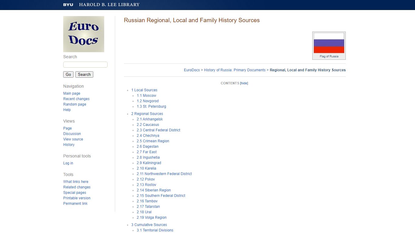 Russian Regional, Local and Family History Sources - EuroDocs